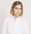 Elizabeth White Cotton Ruffle Detail Shirt