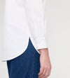 Elizabeth White Cotton Ruffle Detail Shirt
