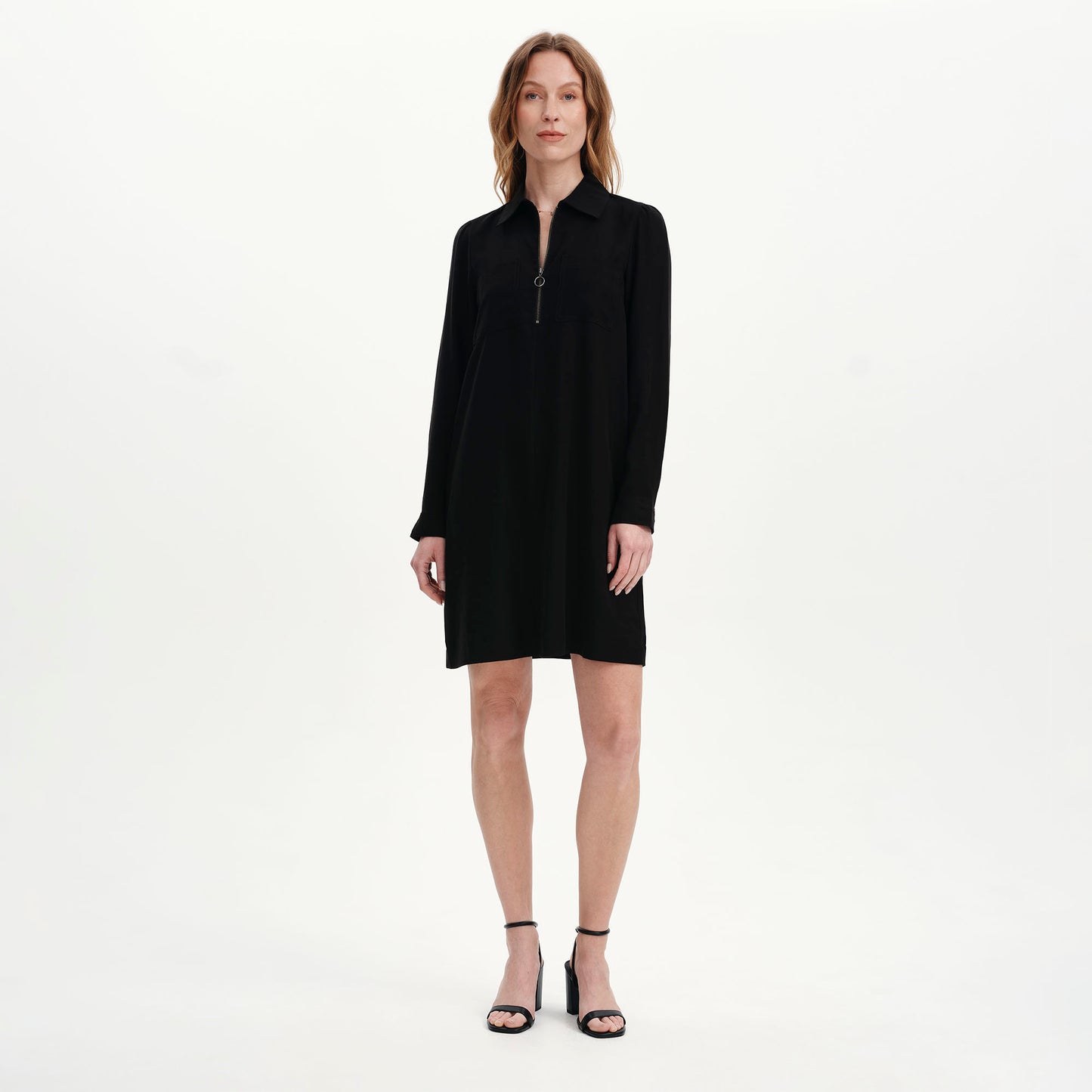 Enriko Black Cupro Short Dress