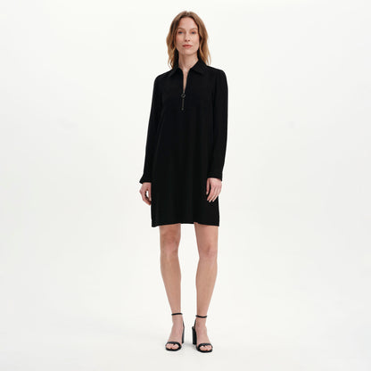 Enriko Black Cupro Short Dress