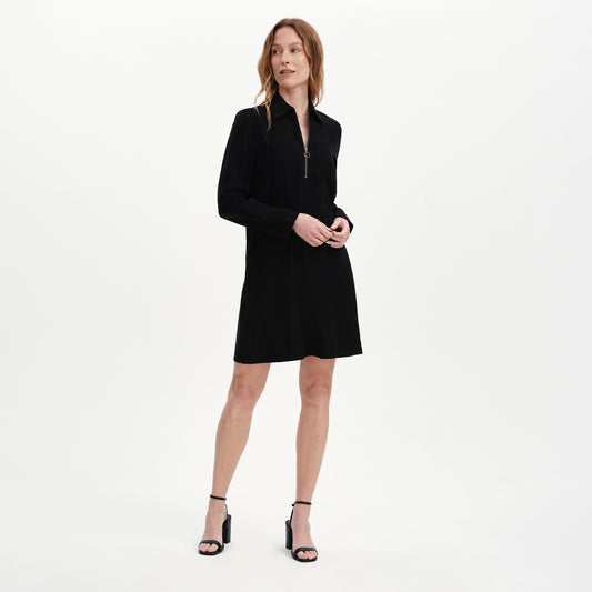 Enriko Black Cupro Short Dress