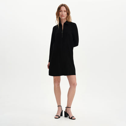 Enriko Black Cupro Short Dress