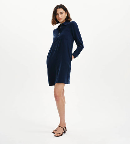 Enriko Indigo Cupro Short Dress