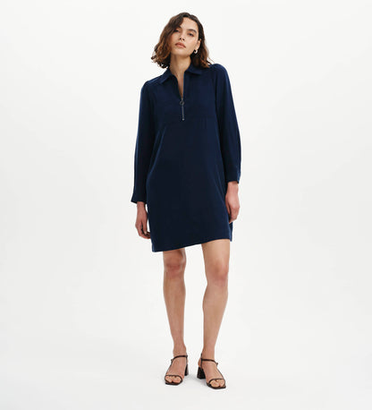 Enriko Indigo Cupro Short Dress
