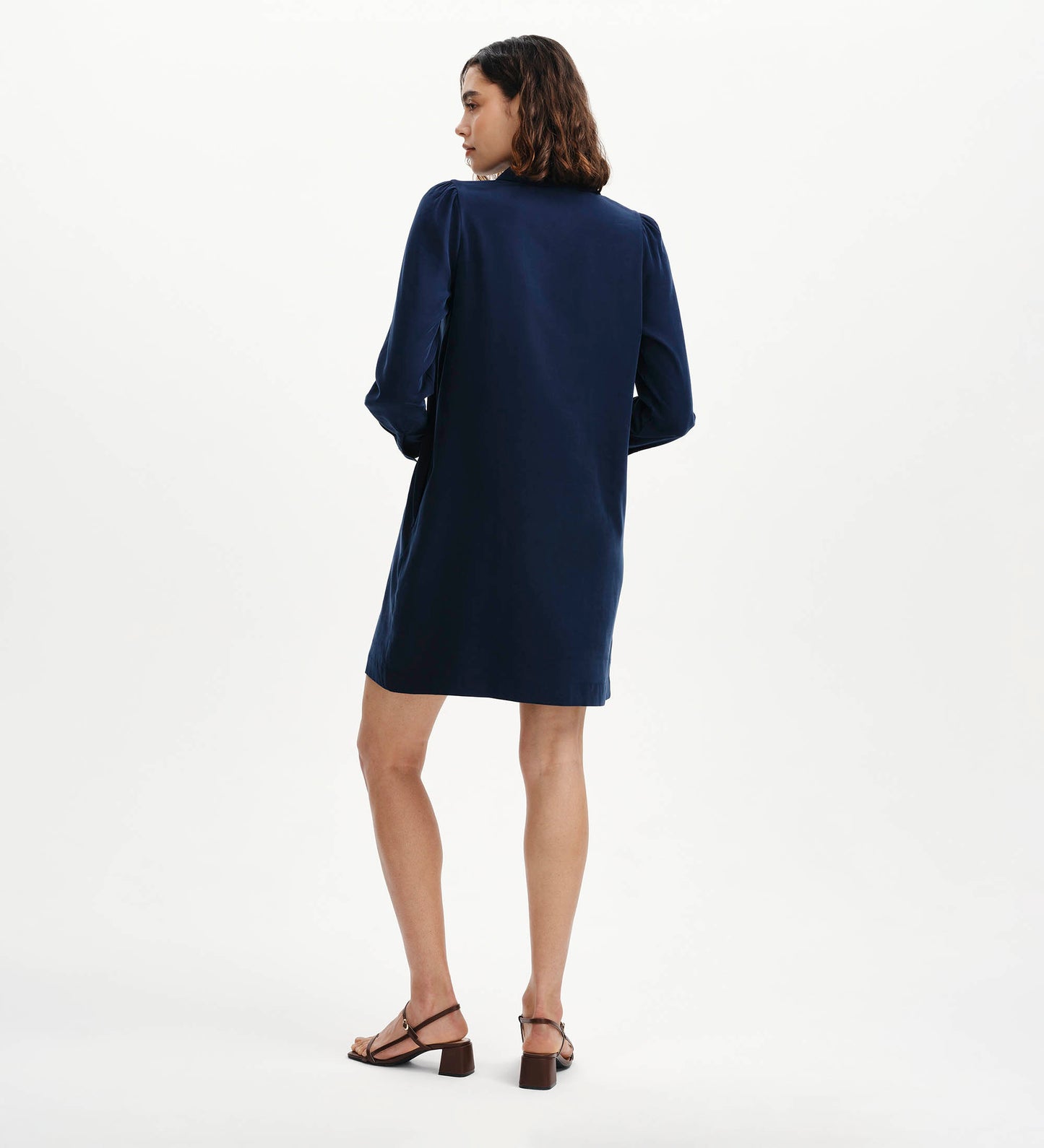 Enriko Indigo Cupro Short Dress