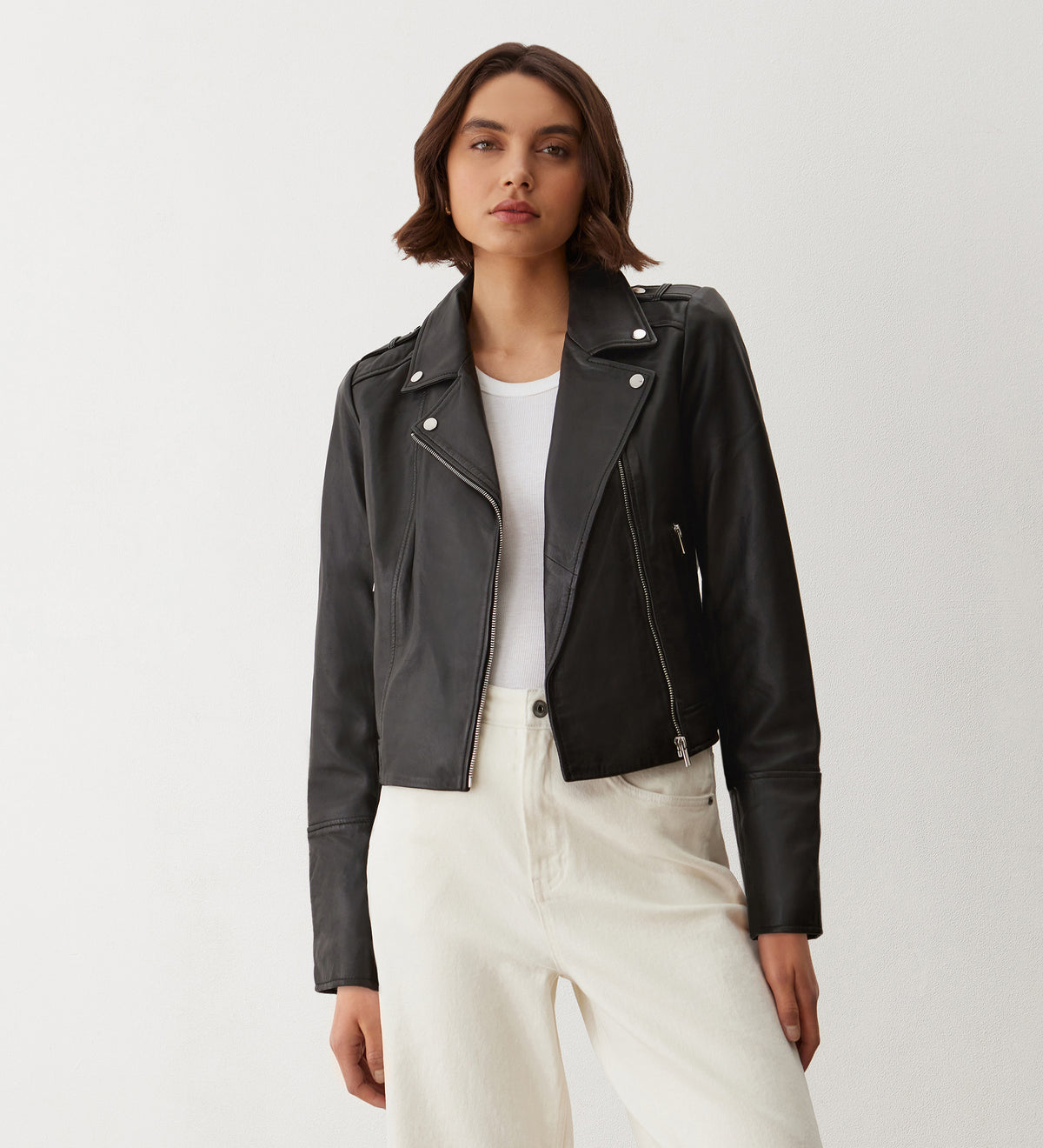 Faith Leather Biker Jacket