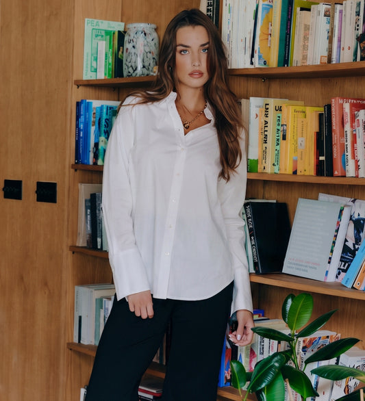 Dillon White Cotton Shirt