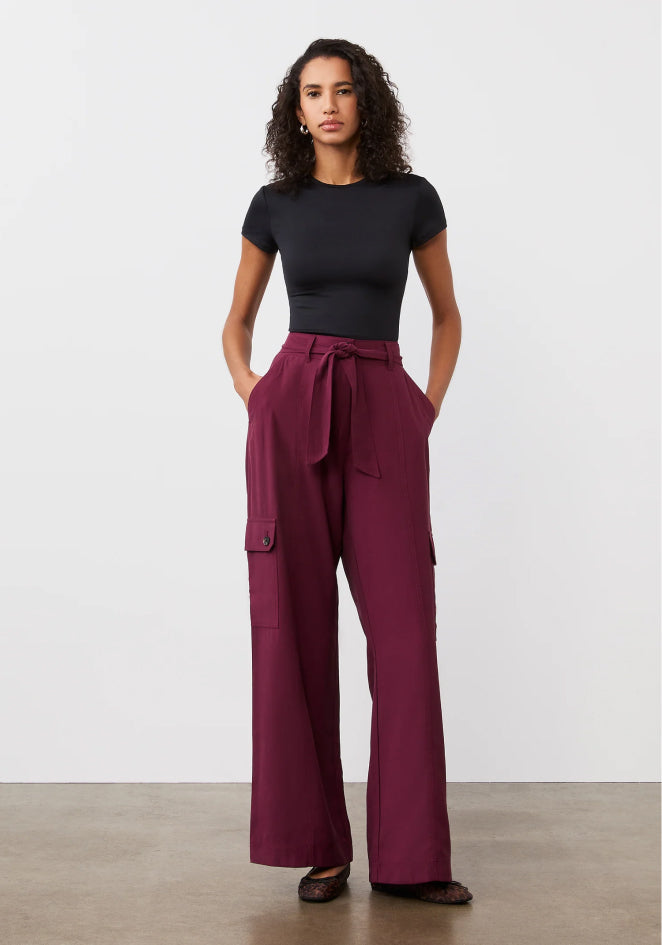 Maxine Merlot Wide Leg Trousers
