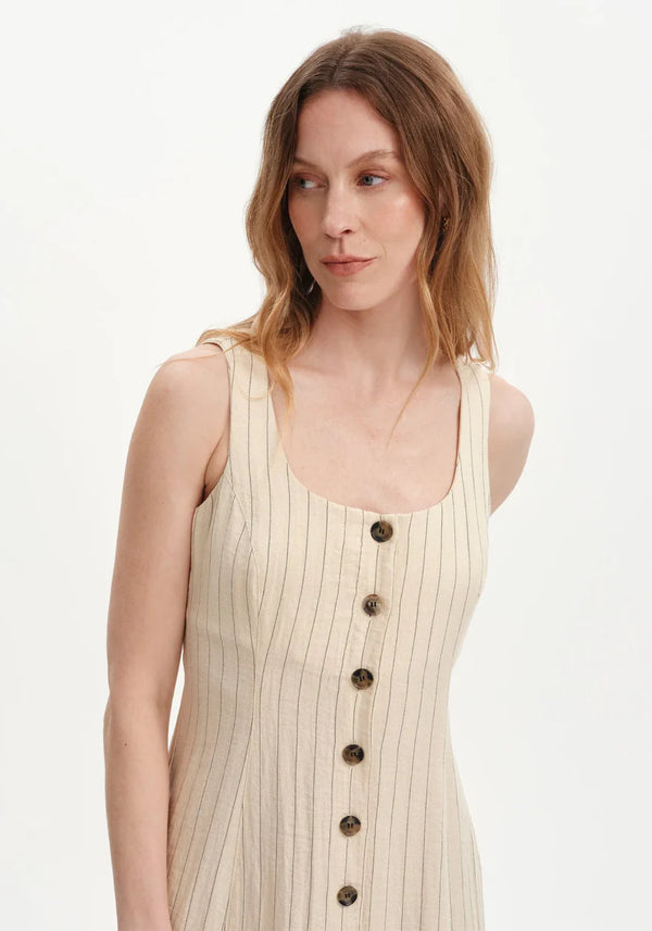 Jillian Stripe Square Neck Dress