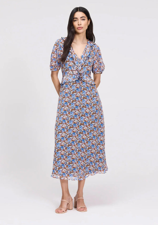 Pomona Chiffon Ruffle Bow Dress