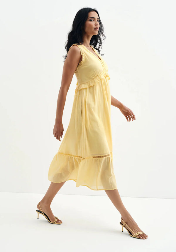 Myriam Cotton Lace Tiered Dress