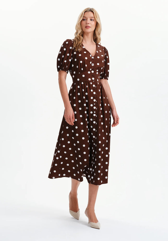 Addison Polka Dot Smock Dress