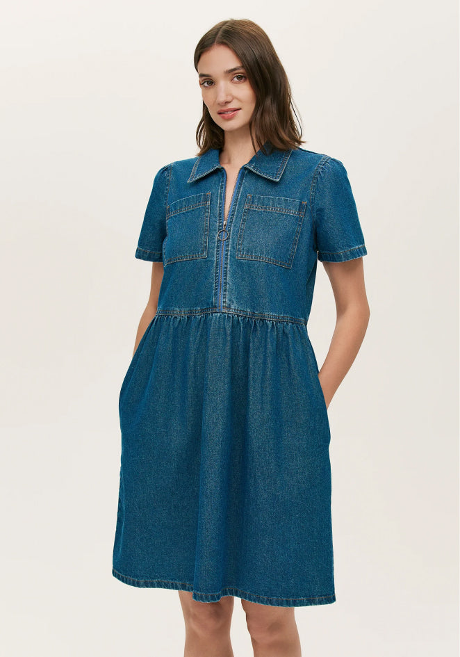 Donnie Indigo Denim Short Dress