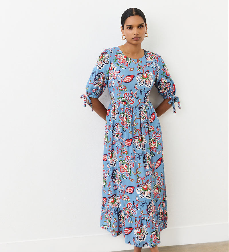 Gwen Floral Midi Smock Dress