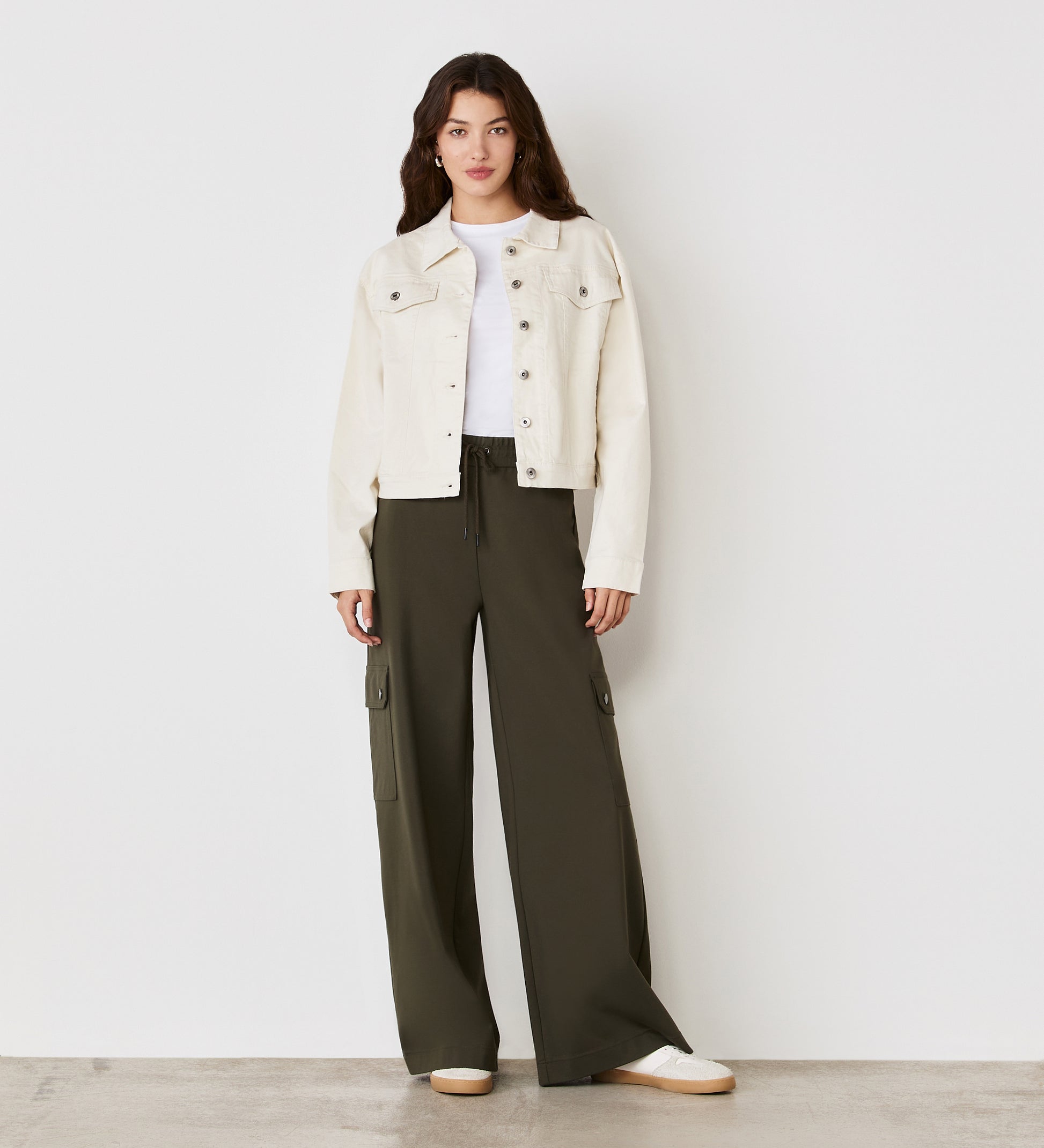 Isobel Ivory White Denim Jacket – Finery London - Main Image