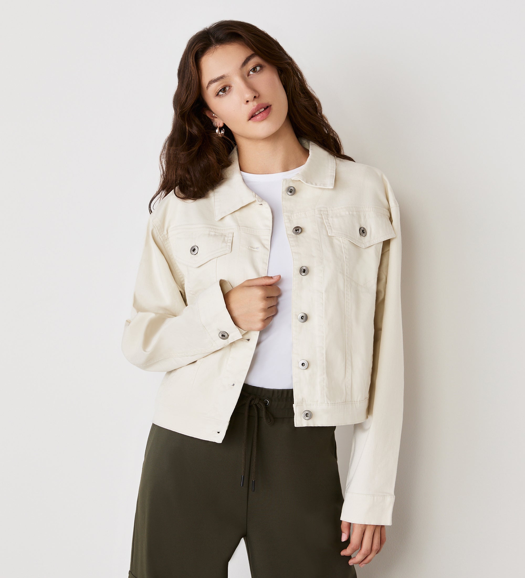Isobel Ivory White Denim Jacket – Finery London