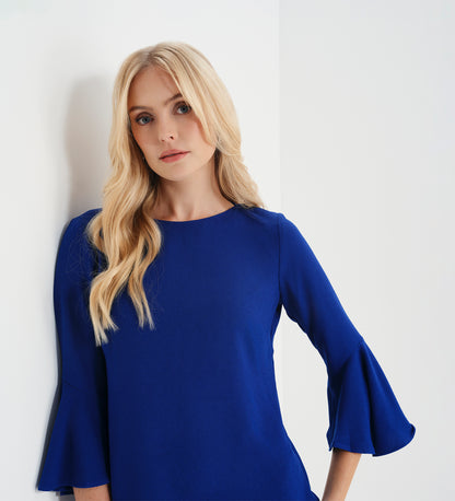Izzy Cobalt Crepe Short Dress