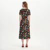 Jada Black Floral Puff Sleeve Empire Waist Midi Dress