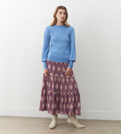 Avery Pale Blue Knitted Crew Jumper