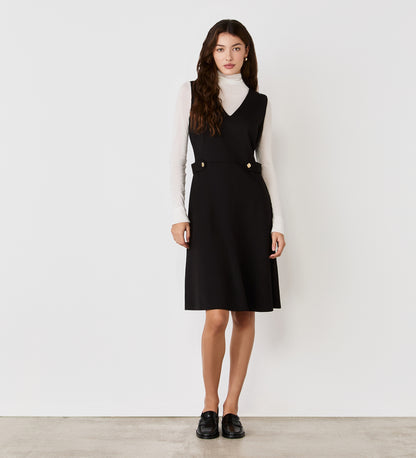 Lori Black Ponte Jersey Knee Length Dress