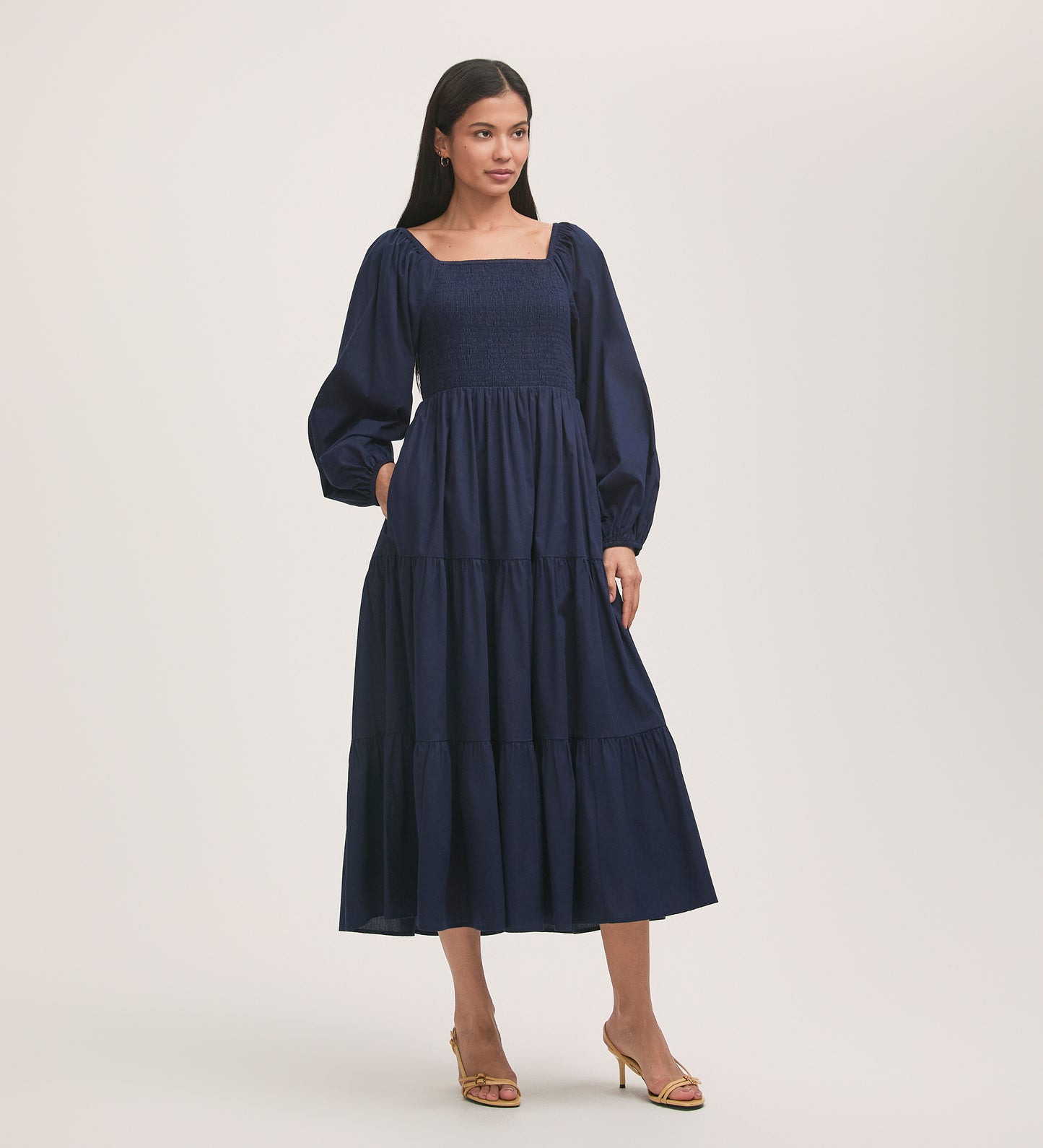 midi cotton dresses uk Sorrento Broderie Cotton White Midi Dress L'Atelier London