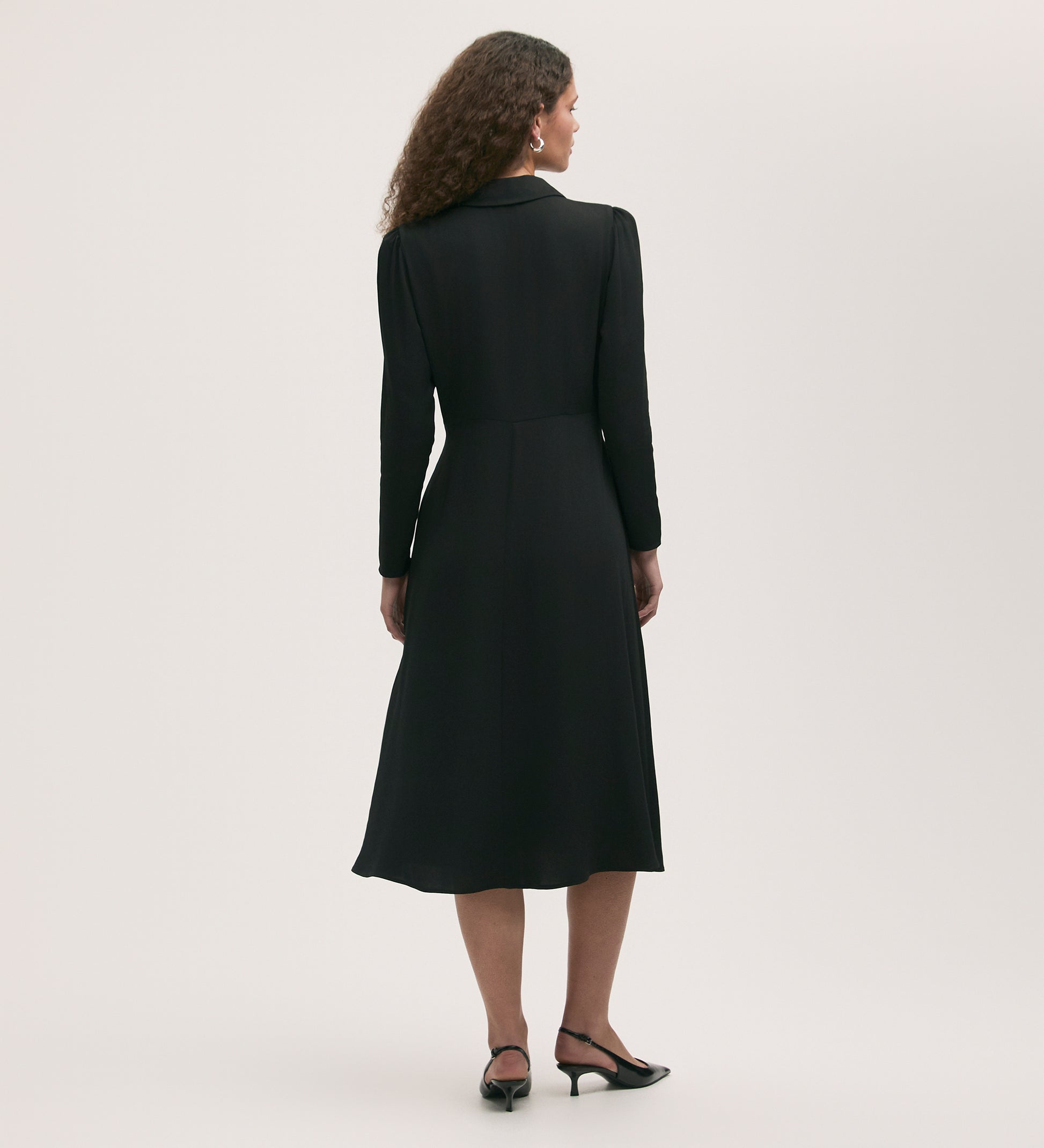 Lucia Black Crepe Midi Dress Finery London Lucia Black Crepe Midi Dress Finery London