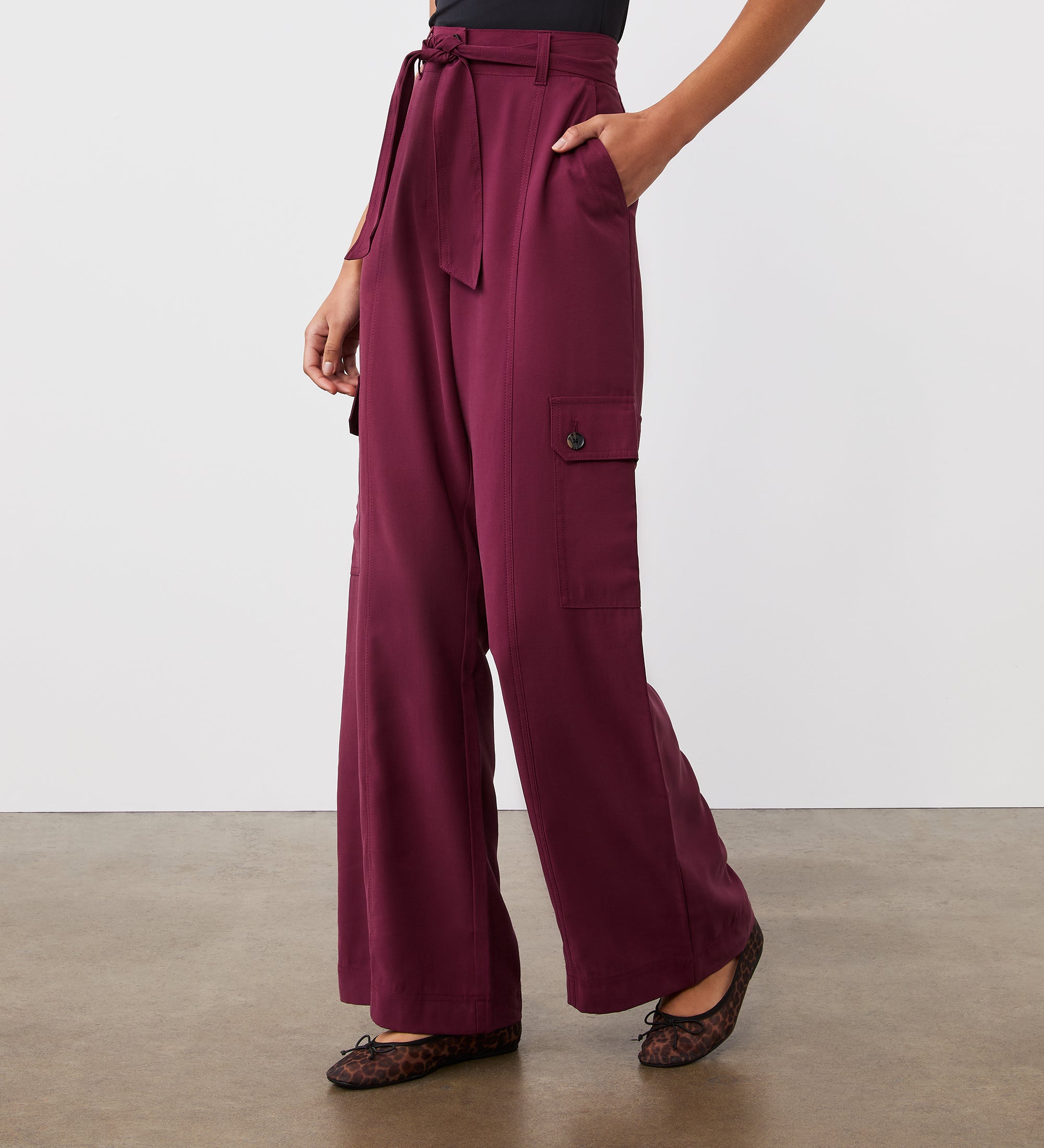 Maxine Merlot Wide Leg Trousers – Finery London