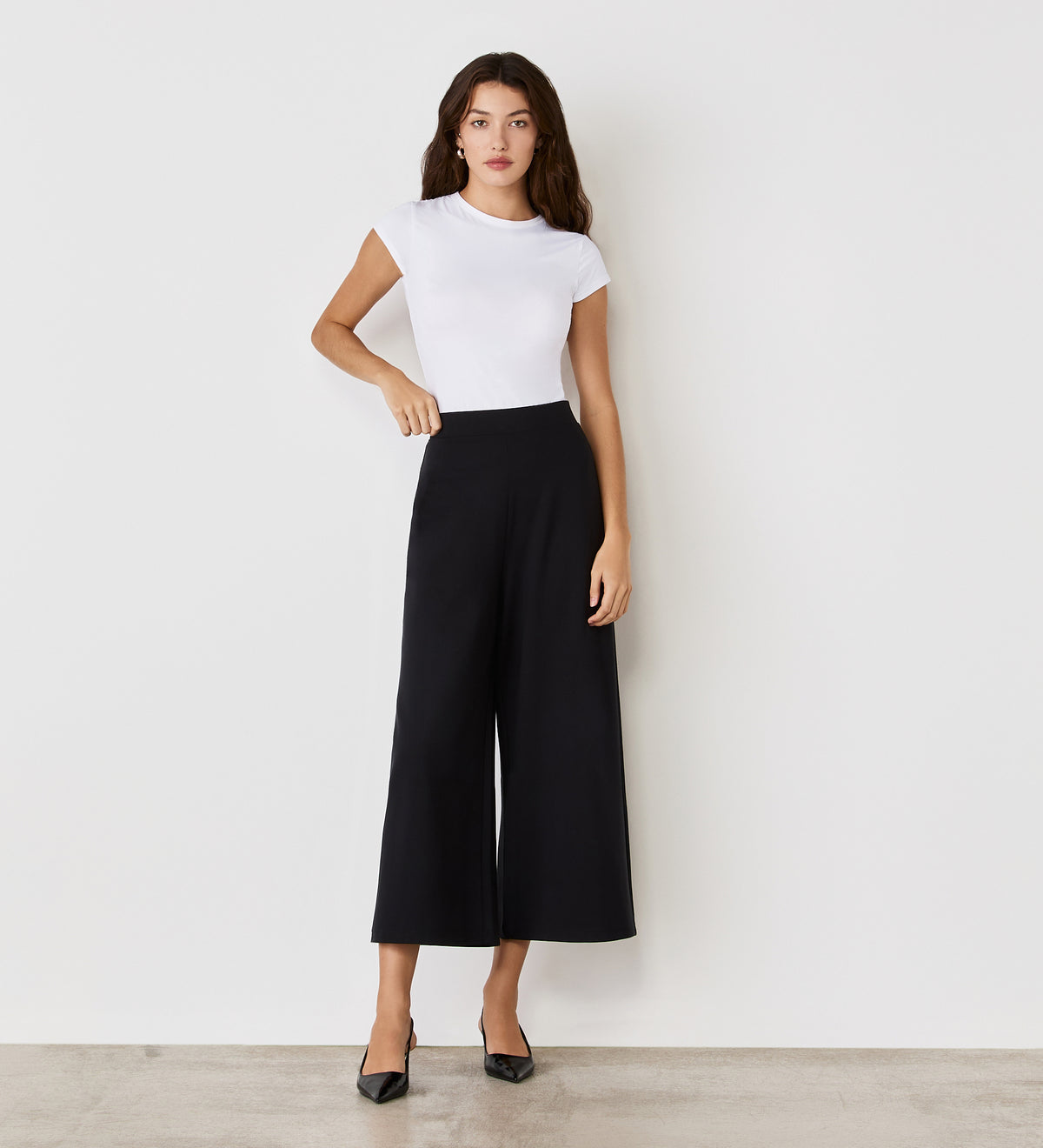 Miribel Ponte Jersey Wide Leg Trousers