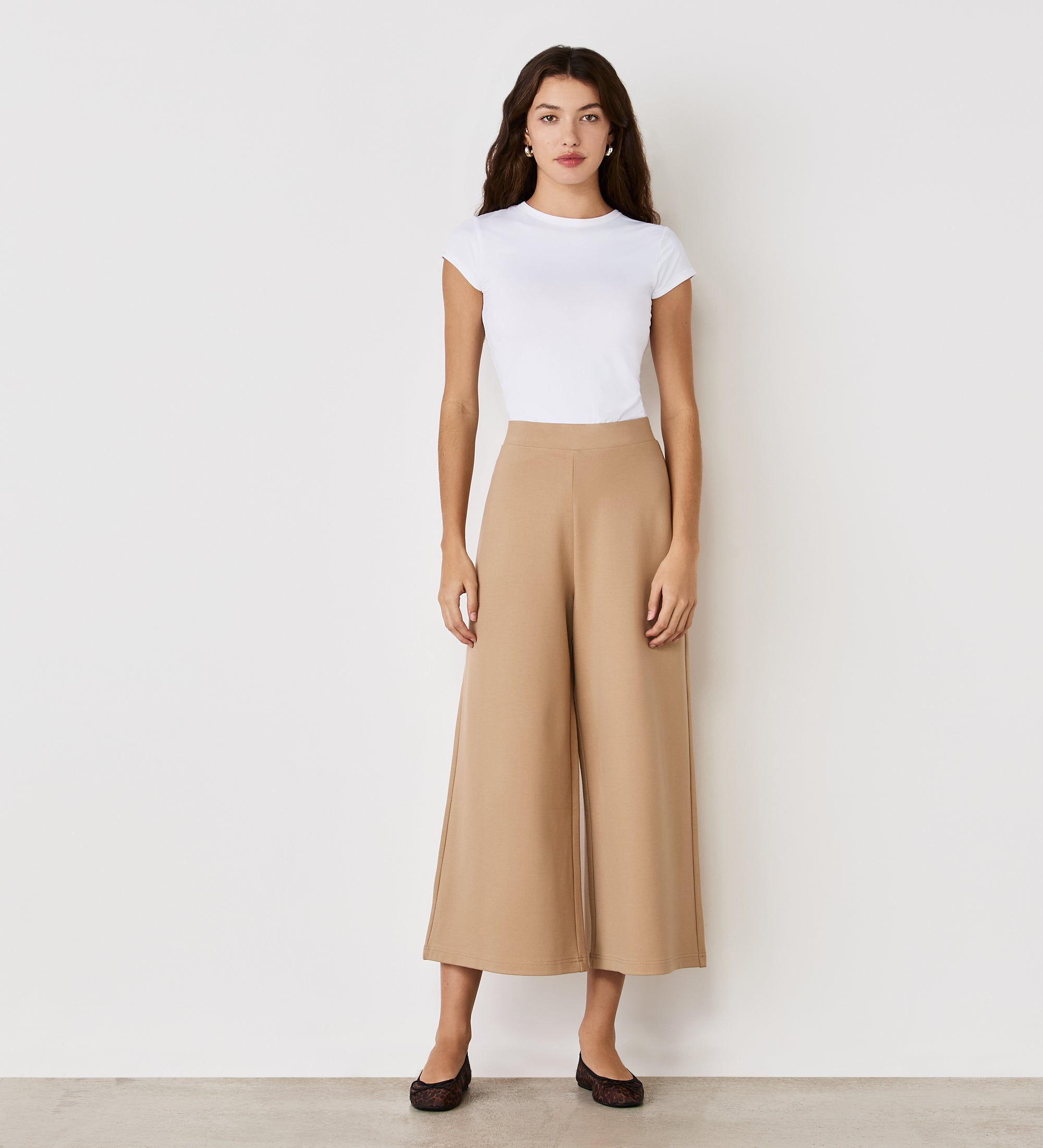 L'Or High waist semi wide pants(beige) L'Or High waist semi wide pants(beige)