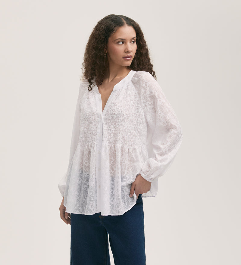 Martha Burnout Blouse