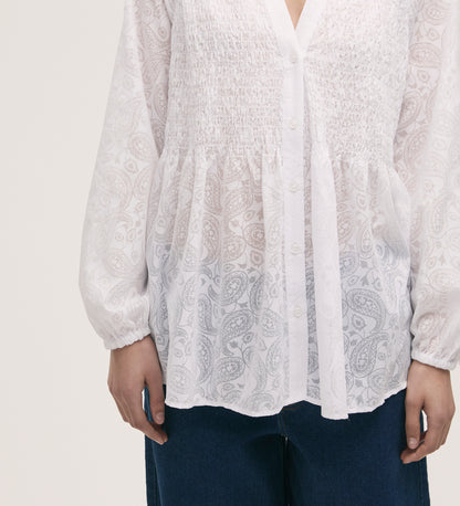 Martha White Burnout Blouse