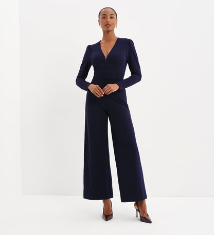 Melly Navy Ponte Jersey Jumpsuit