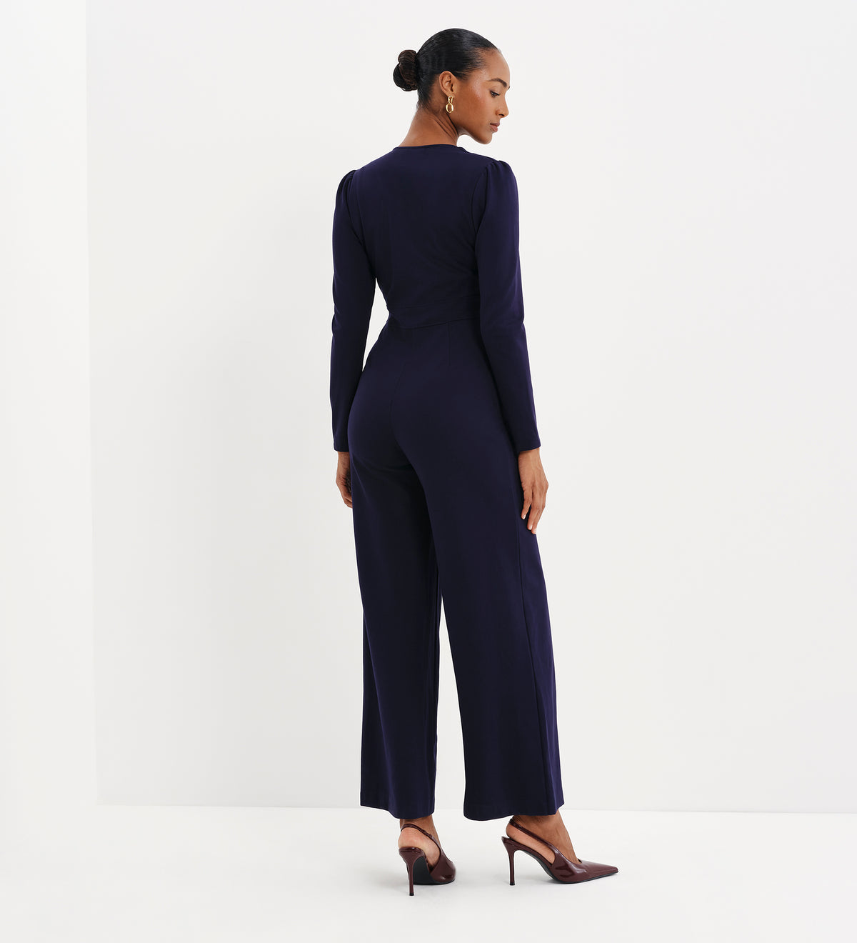 Melly Navy Ponte Jersey Jumpsuit