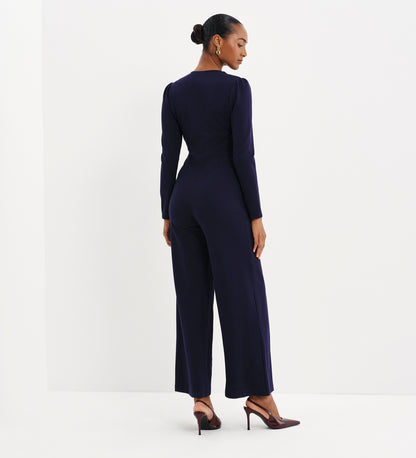 Melly Navy Ponte Jersey Jumpsuit