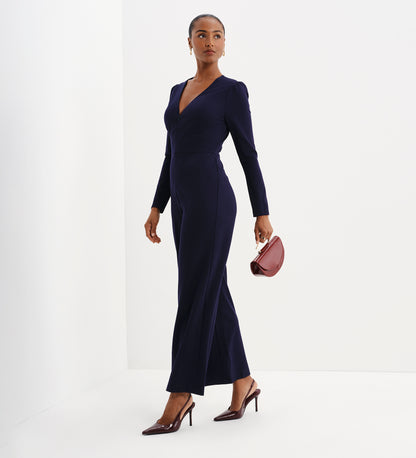 Melly Navy Ponte Jersey Jumpsuit