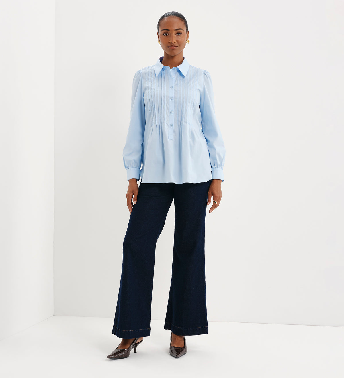 Mimi Blue Cotton Rich Shirt