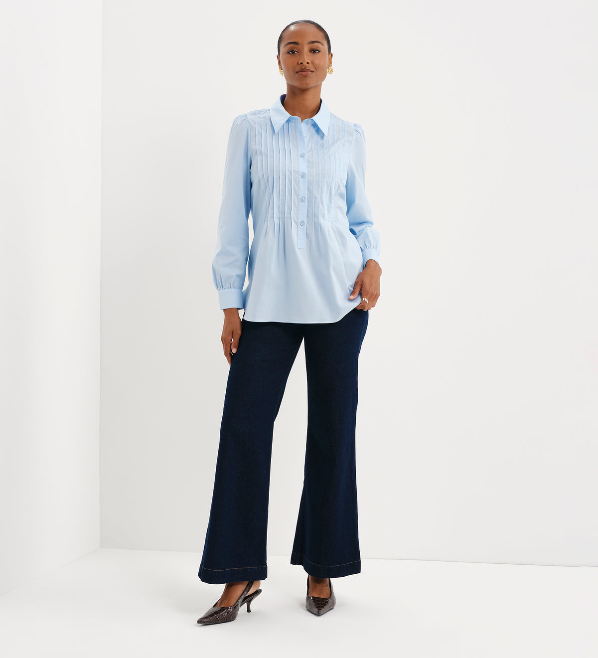 Mimi Blue Cotton Rich Shirt