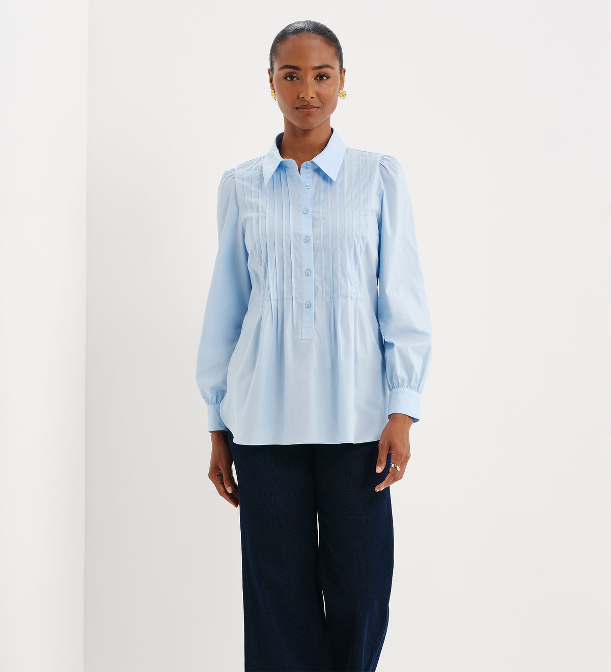 Mimi Blue Cotton Rich Shirt