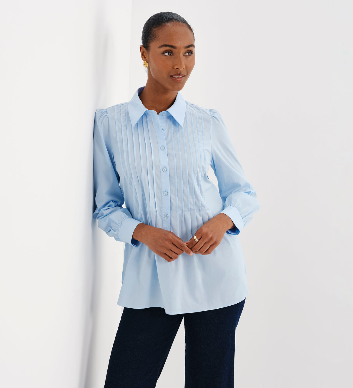 Mimi Blue Cotton Rich Shirt
