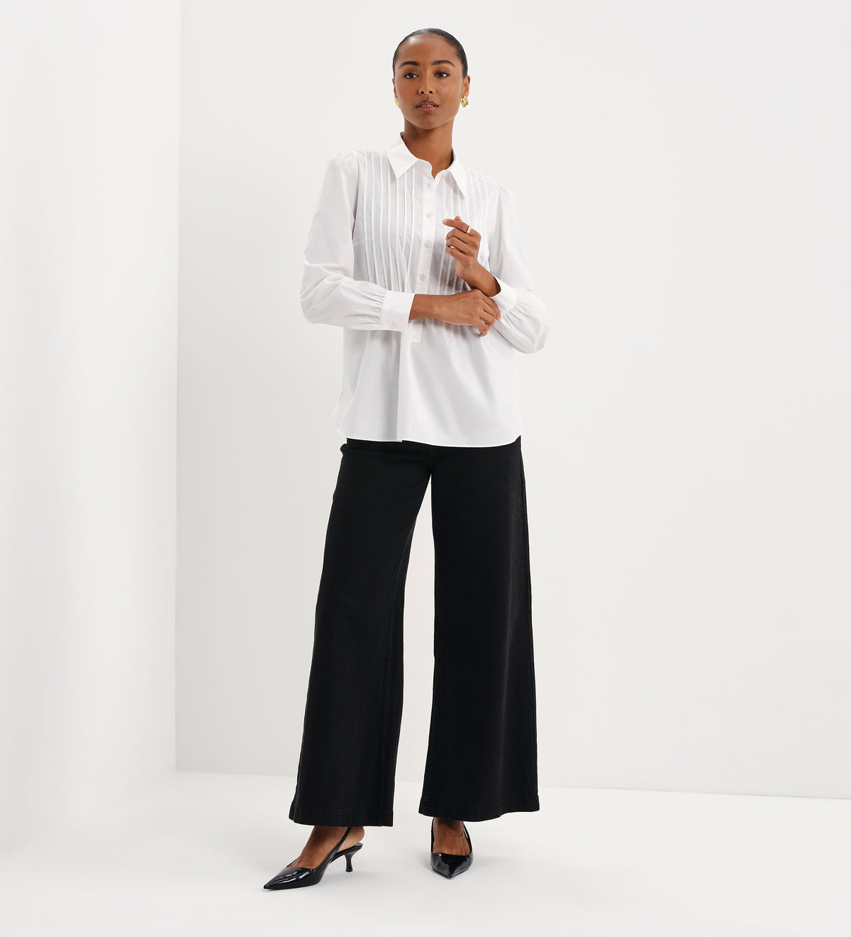 Mimi White Cotton Rich Shirt