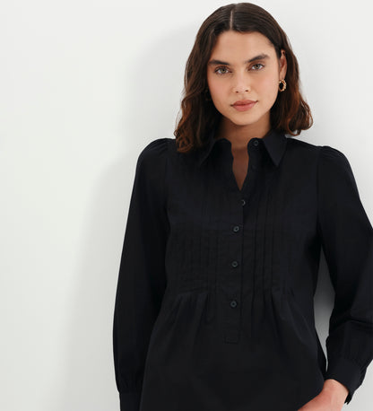 Mimi Black Cotton Rich Shirt