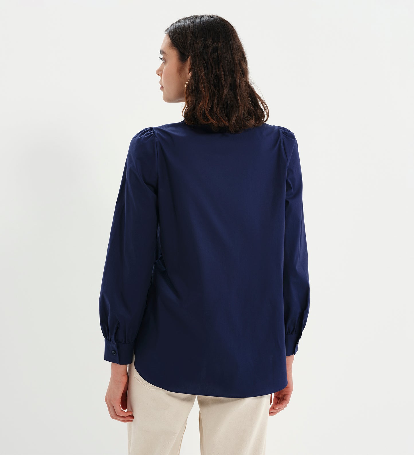 Mimi Navy Cotton Rich Shirt