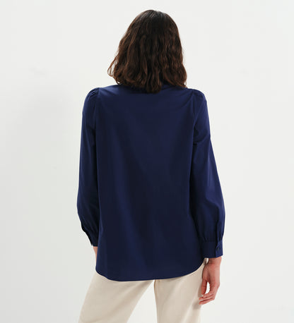 Mimi Navy Cotton Rich Shirt