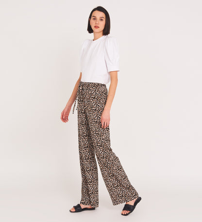 Natalya Beige Animal Trousers