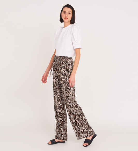 Natalya Beige Animal Trousers
