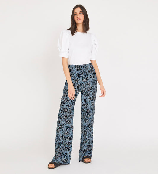 Natalya Blue Animal Trousers