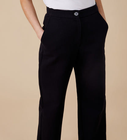 Maddie Black Cotton Rich Trousers