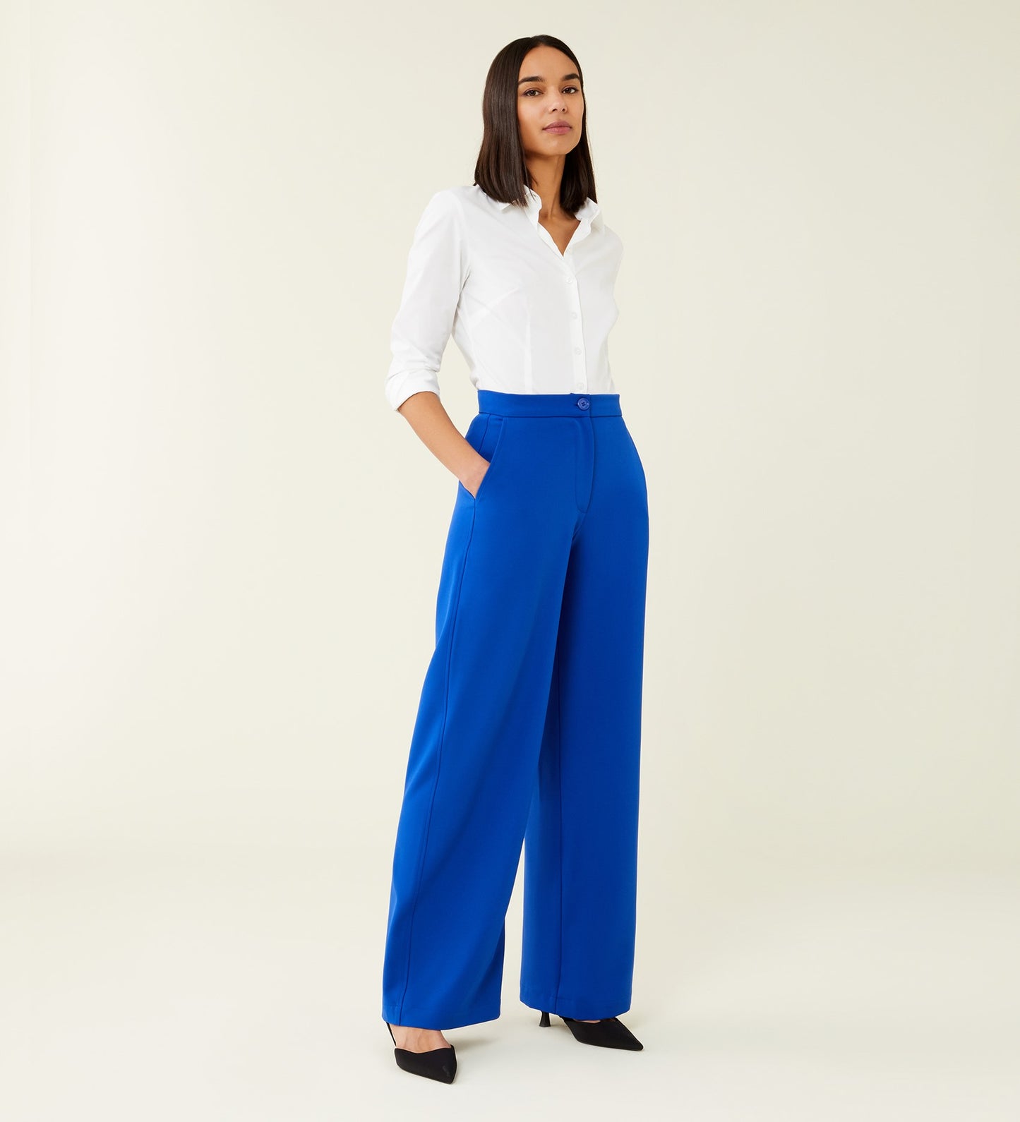 Kaden Cobalt Blue Wide Leg Trousers