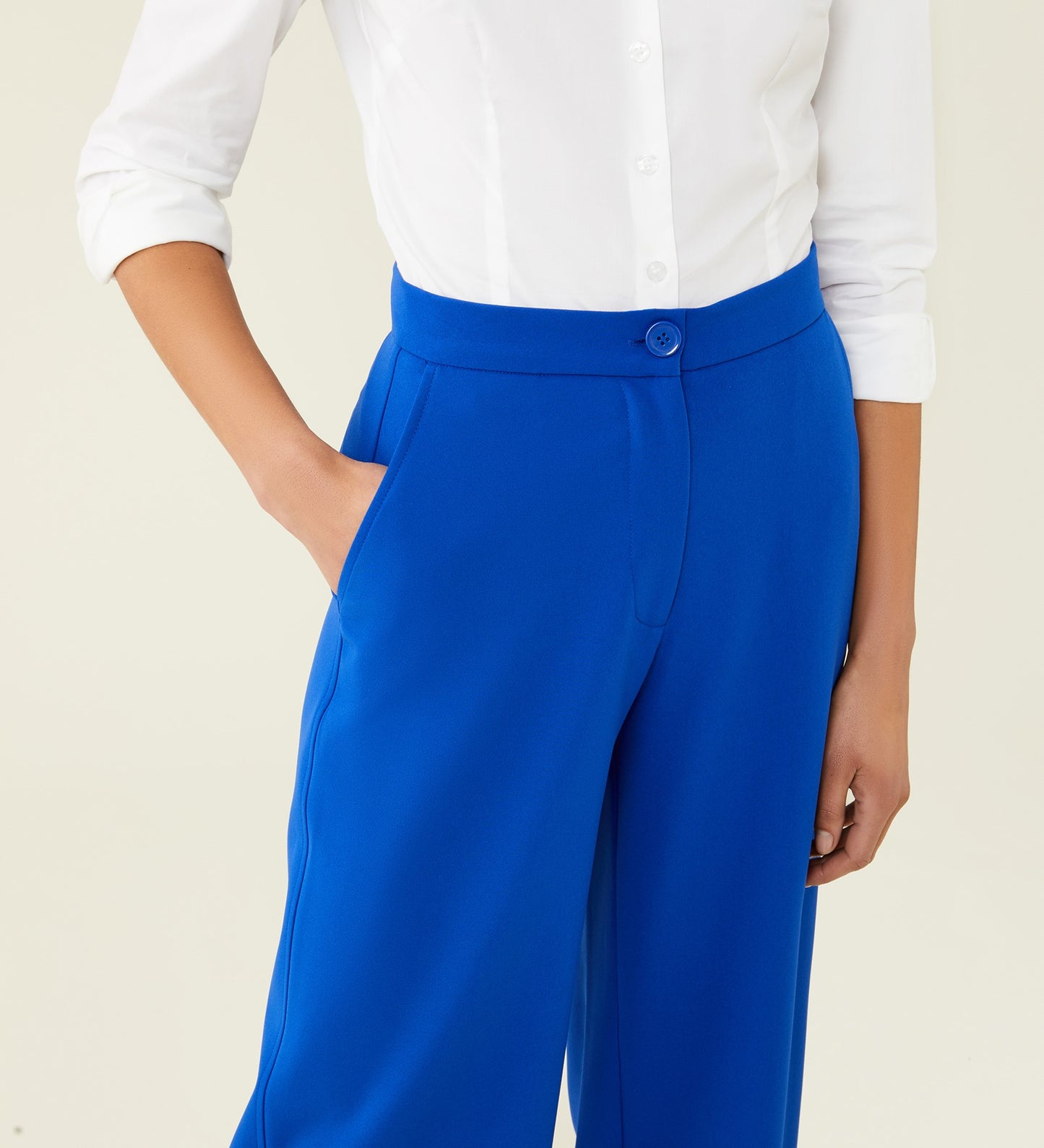 Kaden Cobalt Blue Wide Leg Trousers