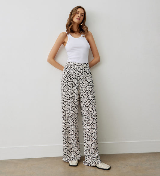 Nat Ivory Tile Trousers